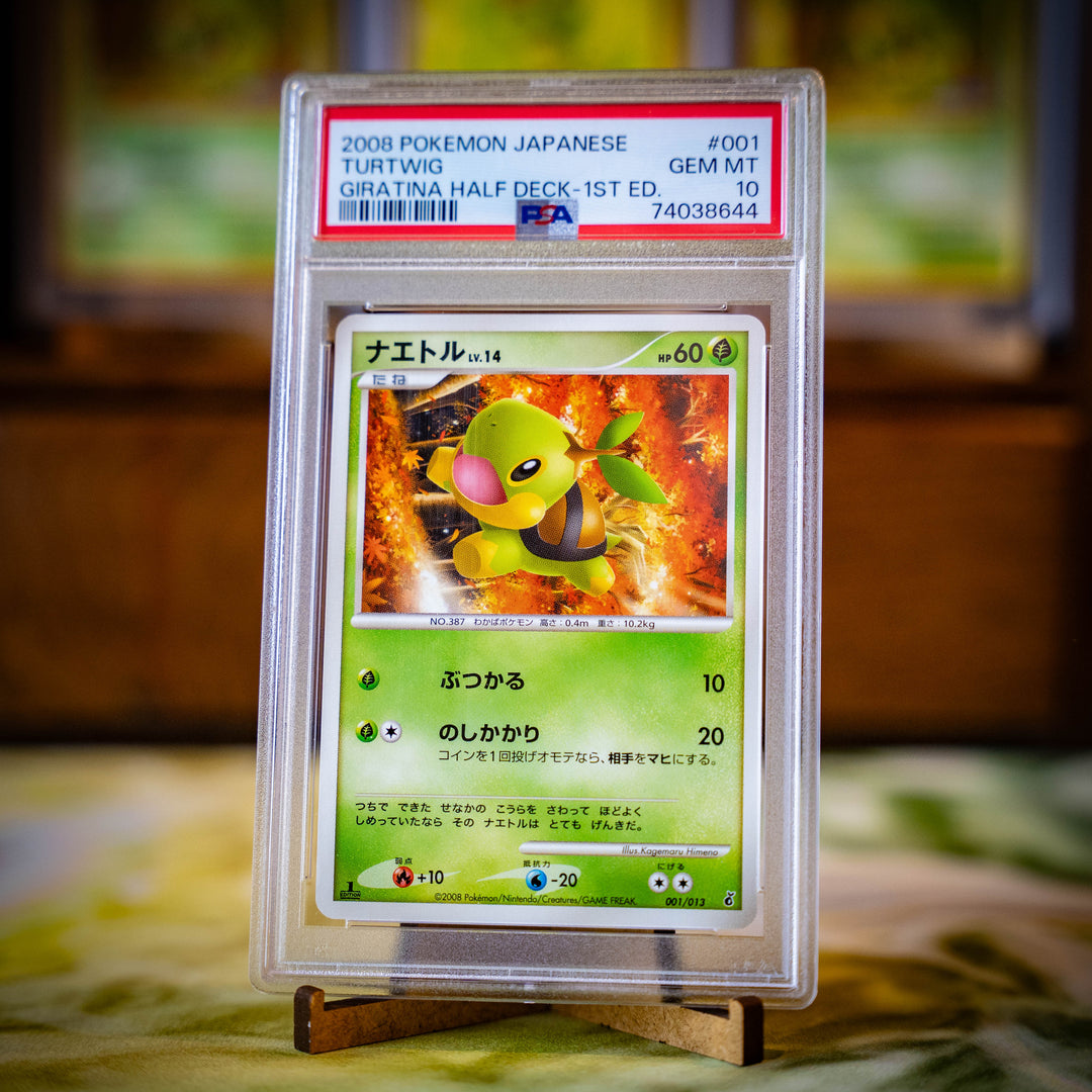 PSA 10 Turtwig (LOW POP) Japansk Holo 2008 Pokemon Giratina Half-Deck 1st Edition