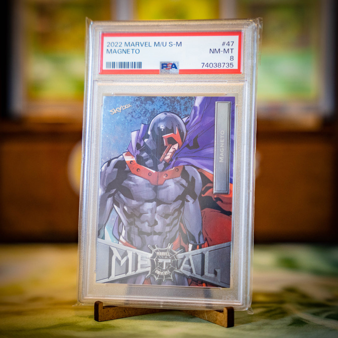 PSA 8 Magneto #47 2022 Skybox Marvel Metal Universe Spider-Man