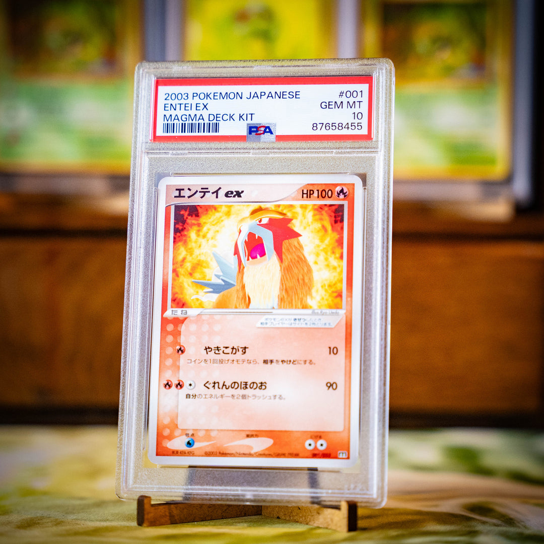 PSA 10 Entei EX (Pop 7) - Pokemon Magma Deck 001 Japansk
