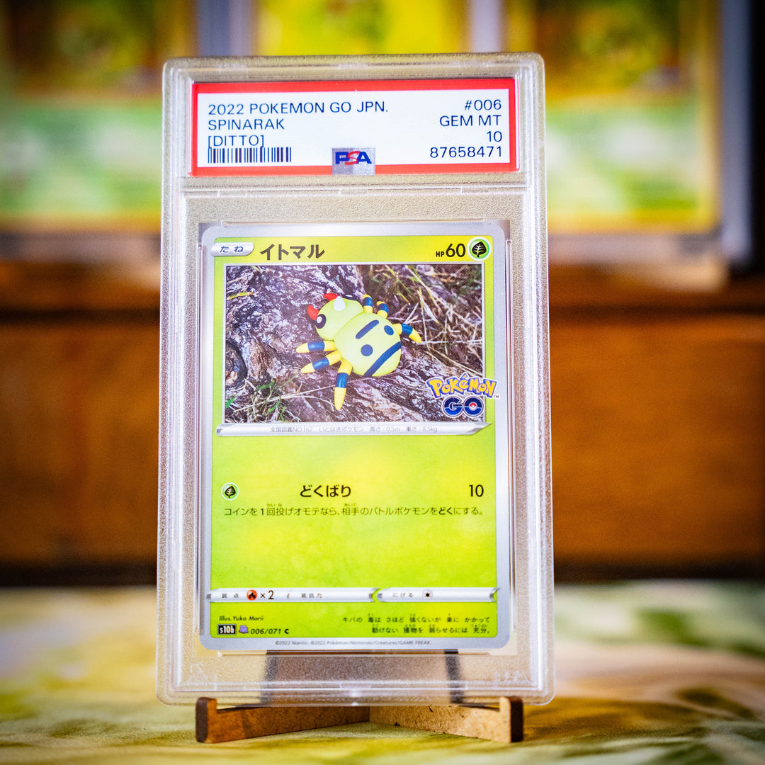 PSA 10 Ditto (Spinerak) - Pokemon Go Klistermærke Kort Japansk 006